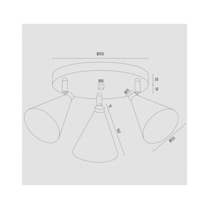 Argon 6245 - Spot LUCINDA 3xE14/7W/230V vert