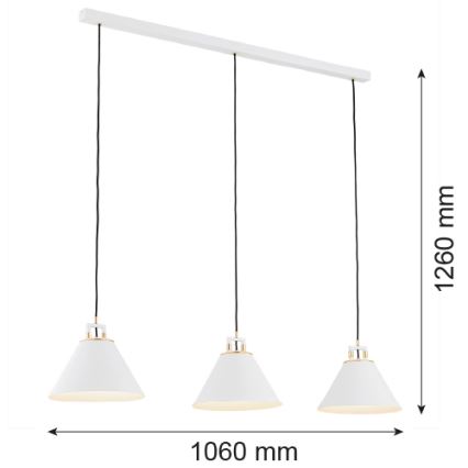 Argon 6291 - Plafonnier FABIO 3xE14/7W/230V albâtre blanc