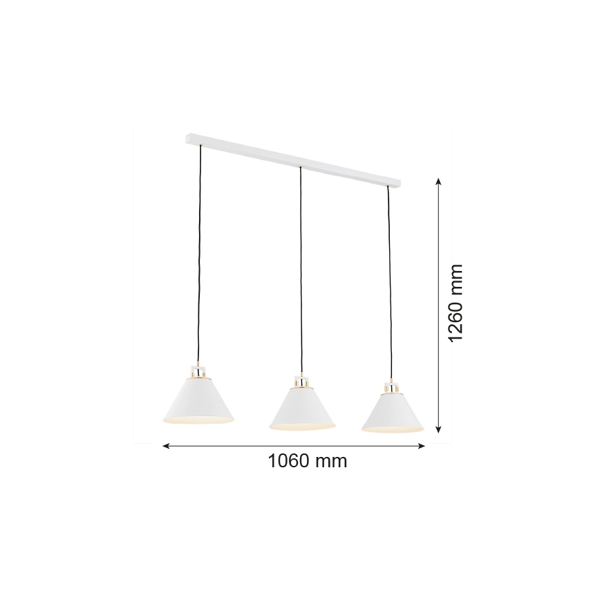 Argon 6291 - Plafonnier FABIO 3xE14/7W/230V albâtre blanc