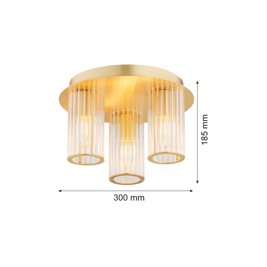 Argon 6304 - Plafonnier HAMPTON 3xE14/7W/230V doré