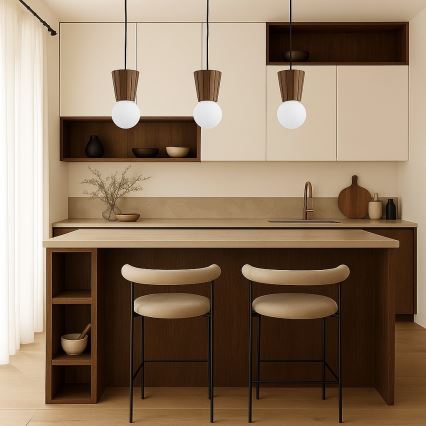 Argon 6358 - Suspension de salle de bains sur câble VOLANTE 3xG9/6W/230V IP44 marron