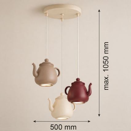 Argon 6366 - Suspension sur câble KAMAL 3xGU10/5W/230V