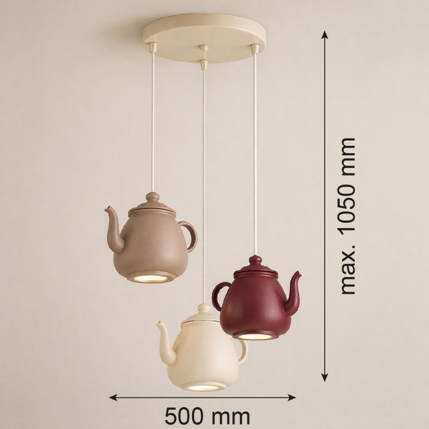 Argon 6366 - Suspension sur câble KAMAL 3xGU10/5W/230V