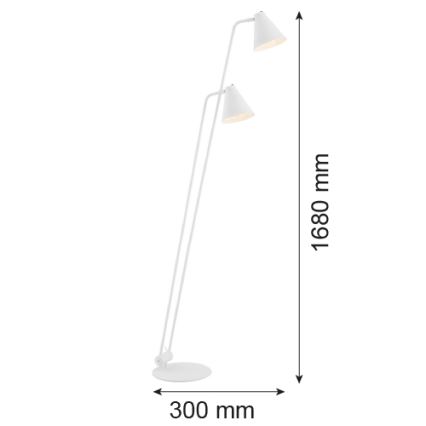 Argon 7076 - Lampadaire AVALONE 2xE27/15W/230V blanc