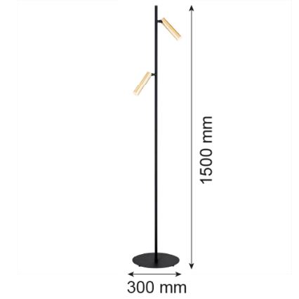 Argon 7083 - Lampadaire TORRE 2xG9/6W/230V noir/laiton