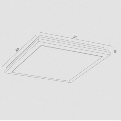 Argon 7146 - Plafonnier CASERTA 2xE27/15W/230V 32x32 cm