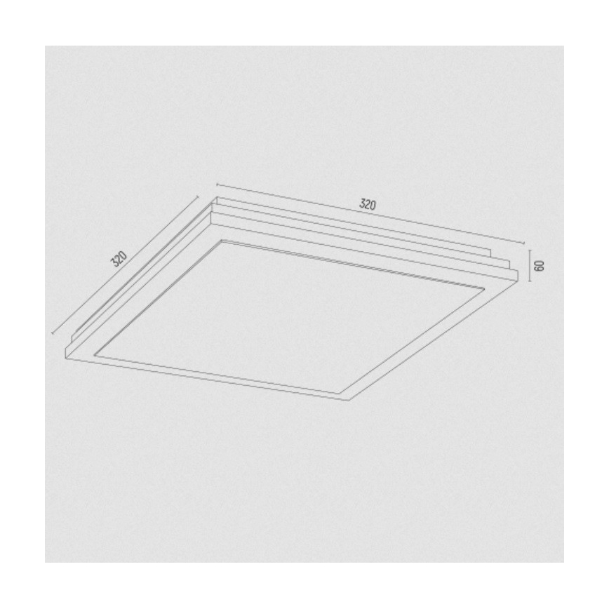 Argon 7146 - Plafonnier CASERTA 2xE27/15W/230V 32x32 cm
