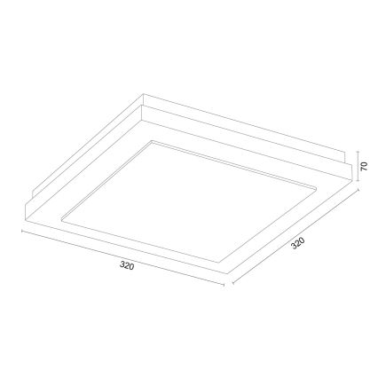 Argon 7268 - Plafonnier TABOR, 2×E27/15 W/230 V, 32 × 32 cm, terracotta