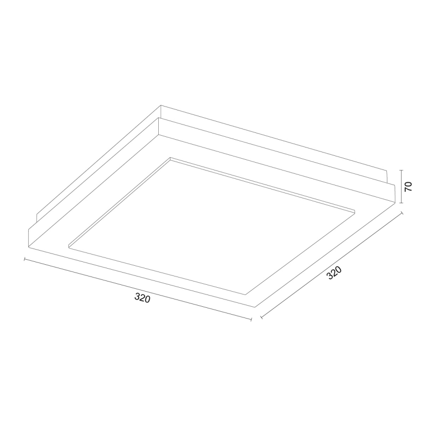 Argon 7268 - Plafonnier TABOR, 2×E27/15 W/230 V, 32 × 32 cm, terracotta