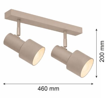 Argon 7294 - Spot DOR 2xE27/15W/230V beige