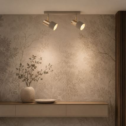 Argon 7299 - Spot DOR 2xE27/15W/230V doré/beige