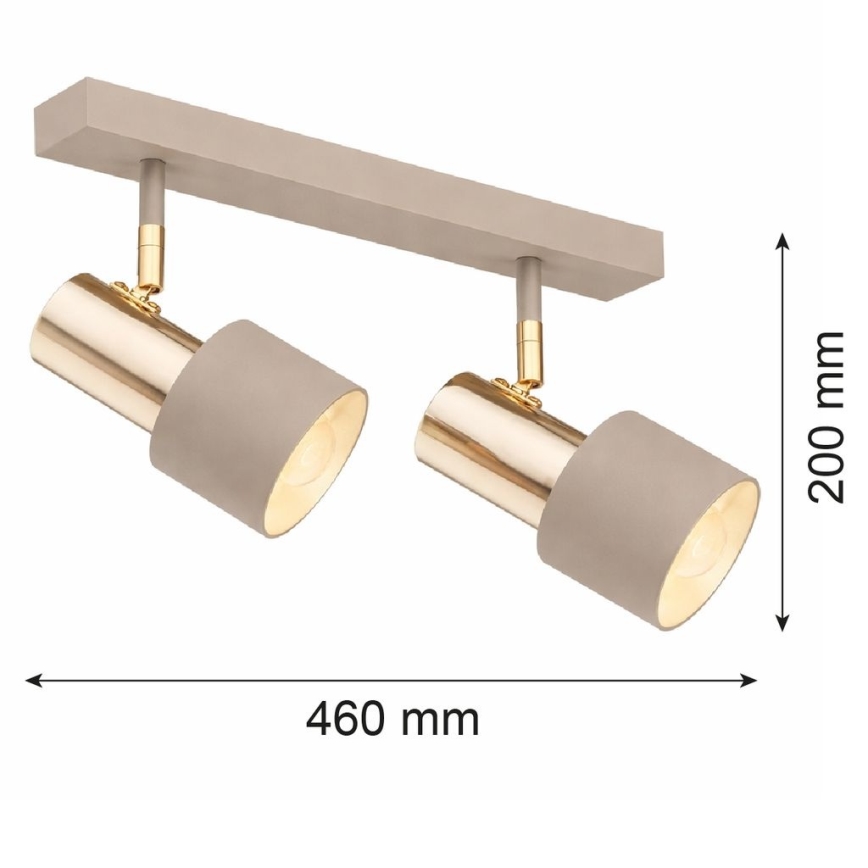 Argon 7299 - Spot DOR 2xE27/15W/230V doré/beige