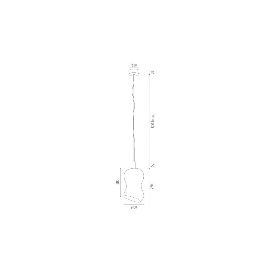 Argon 8038 - Suspension filaire SALERNO 1xE27/15W/230V doré