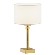 Argon 8047 - Lampe de table ABBANO 1xE27/15W/230V laiton/blanc