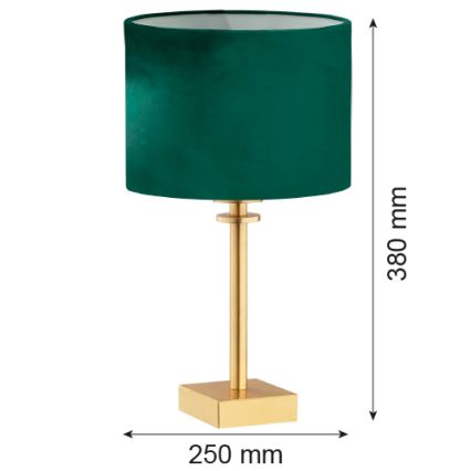 Argon 8106 - Lampe de table ABBANO 1xE27/15W/230V laiton/vert