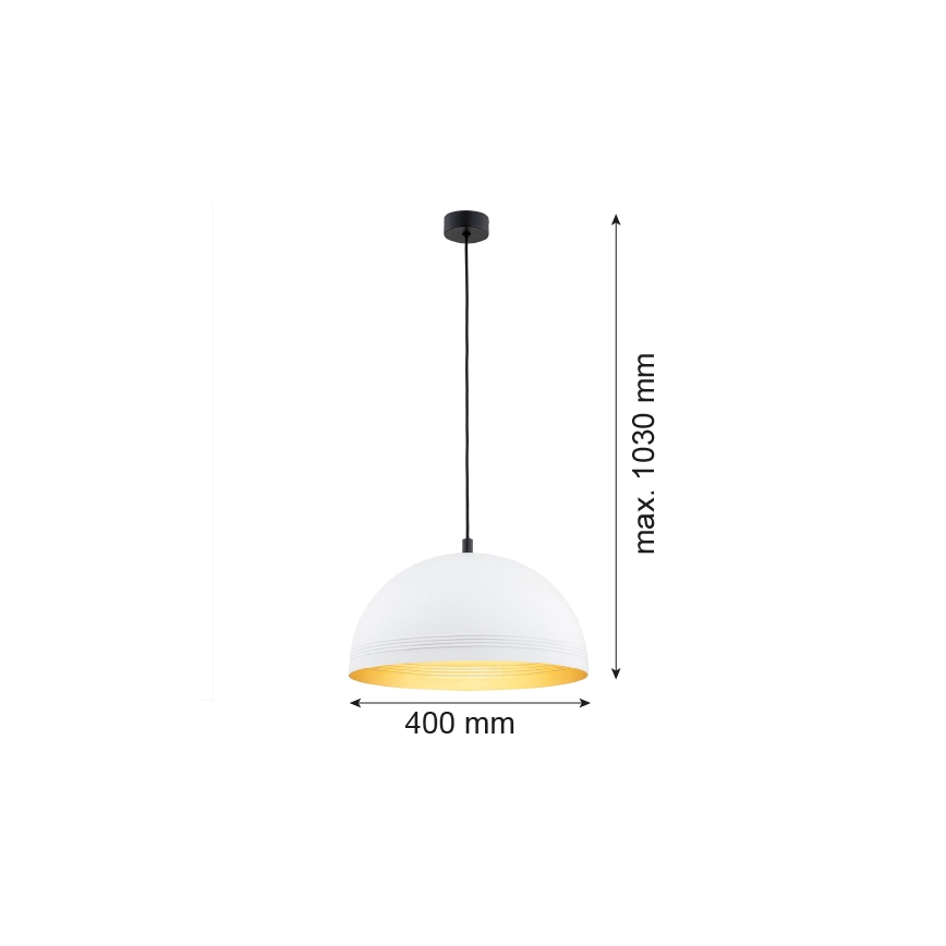 Argon 8241 - Suspension filaire BONITA 1xE27/15W/230V blanc