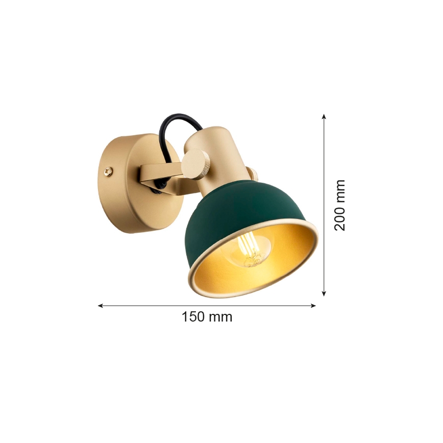 Argon 8247 - Spot LENORA 1xE14/7W/230V doré/vert