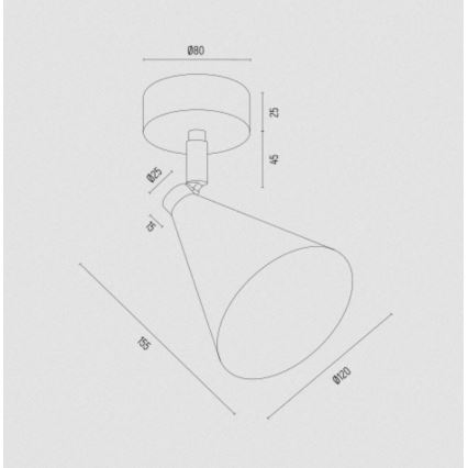 Argon 8254 - Spot LUCINDA 1xE14/7W/230V vert