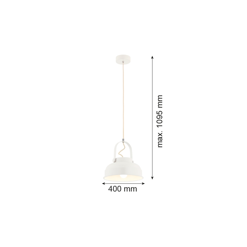 Argon 8284 - Suspension filaire DAKOTA 1xE27/15W/230V blanc