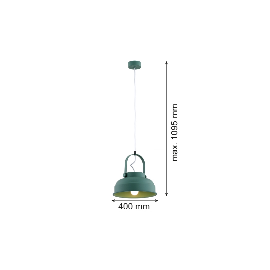 Argon 8287 - Suspension filaire DAKOTA 1xE27/15W/230V vert