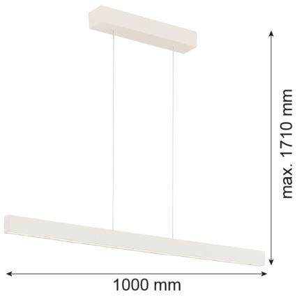 Argon 8302 - Suspension filaire BALANS LED/35W/230V 3000K crème