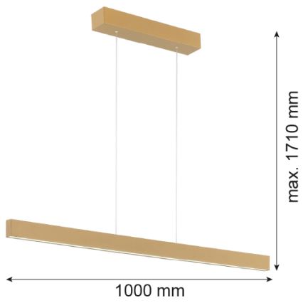 Argon 8306 - Suspension filaire LED BALANS LED/35W/230V 3000K doré