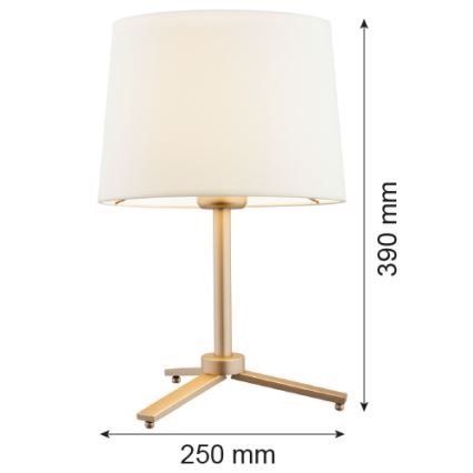 Argon 8318 - Lampe de table CAVALINO 1xE27/15W/230V 39 cm crème/doré