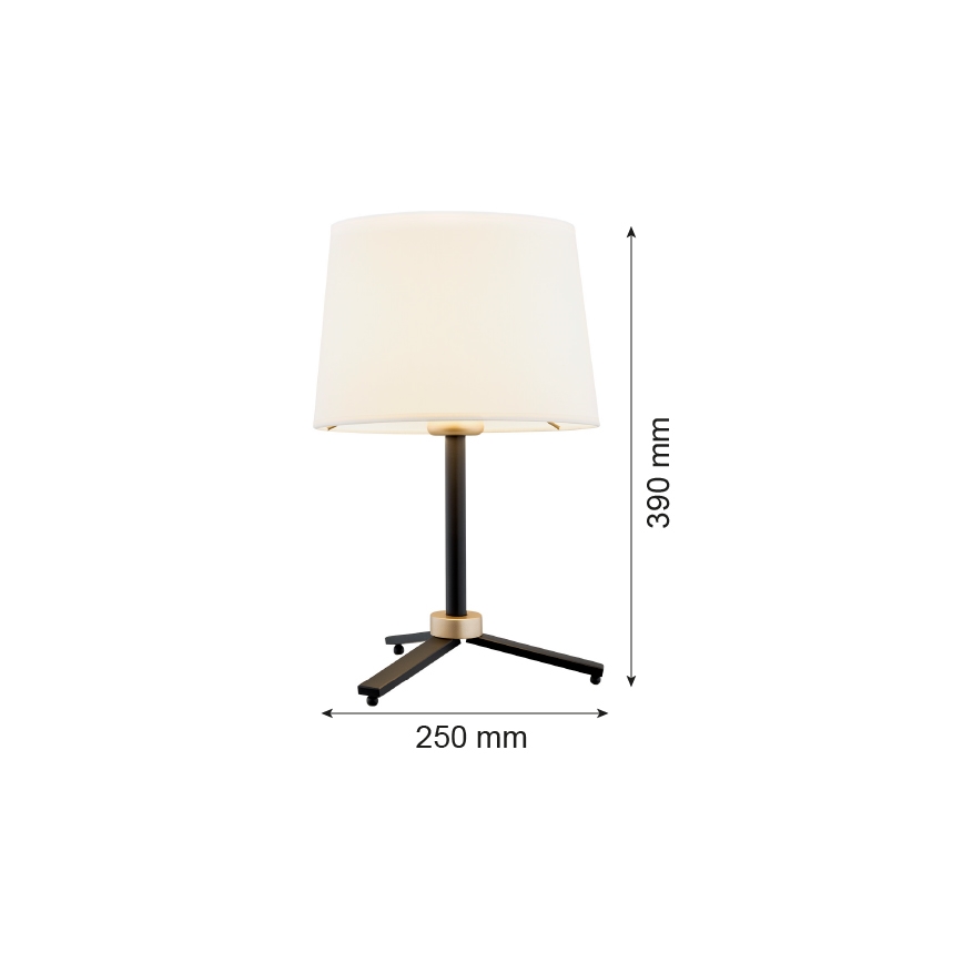 Argon 8319 - Lampe de table CAVALINO 1xE27/15W/230V 39 cm crème/noir