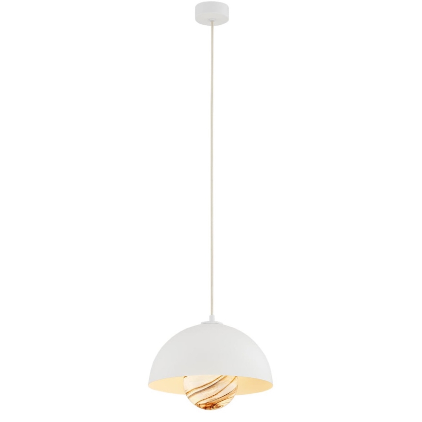 Argon 8443 - Suspension filaire PIAVA 1xE14/7W/230V albâtre blanc