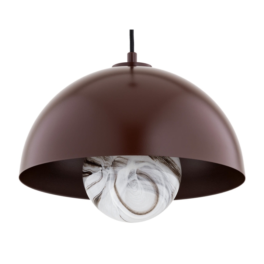 Argon 8444 - Suspension filaire PIAVA 1xE14/7W/230V albâtre marron