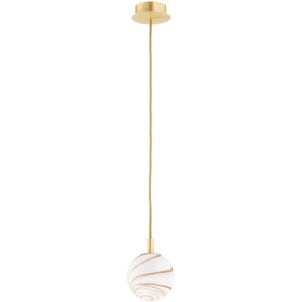 Argon 8450 - Suspension filaire ALMIROS 1xE14/7W/230V d. 12 cm albâtre doré