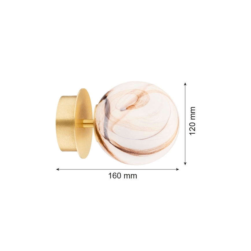Argon 8453 - Applique murale FABIO 1xE14/7W/230V albâtre doré