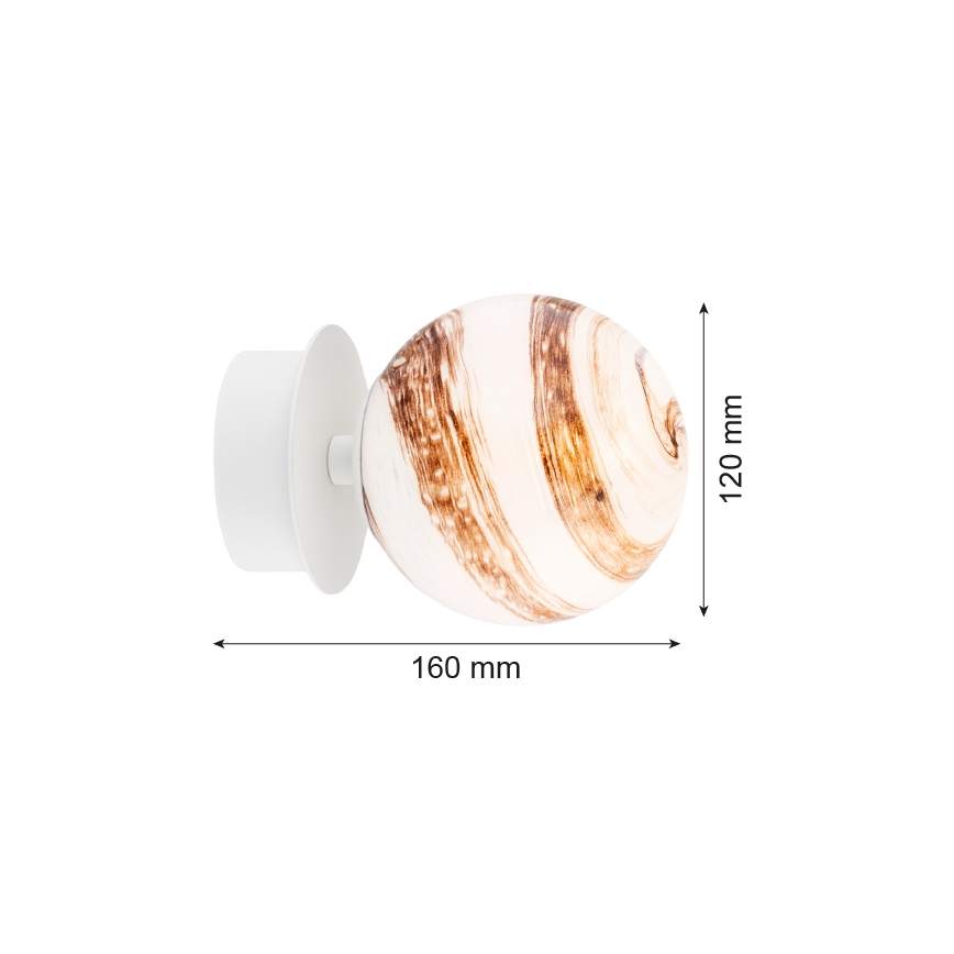 Argon 8454 - Applique murale FABIO 1xE14/7W/230V albâtre blanc