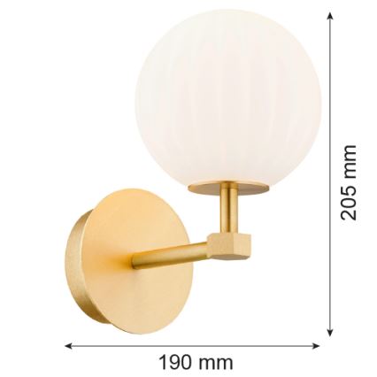 Argon 8502 - Applique murale PALOMA 1xE14/7W/230V doré/blanc