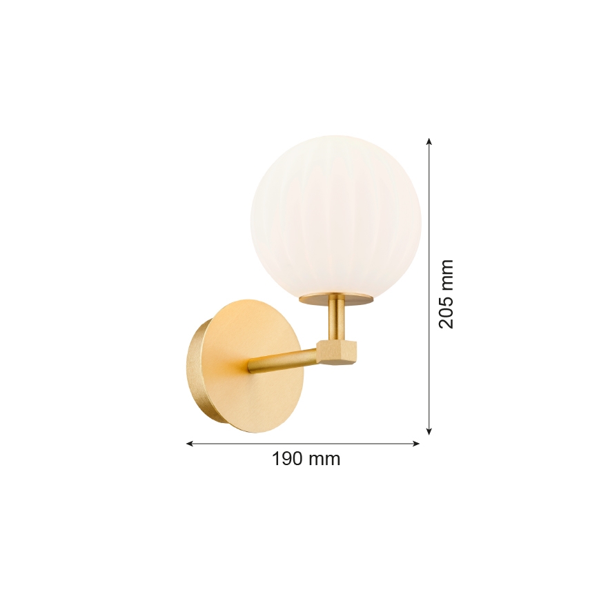 Argon 8502 - Applique murale PALOMA 1xE14/7W/230V doré/blanc