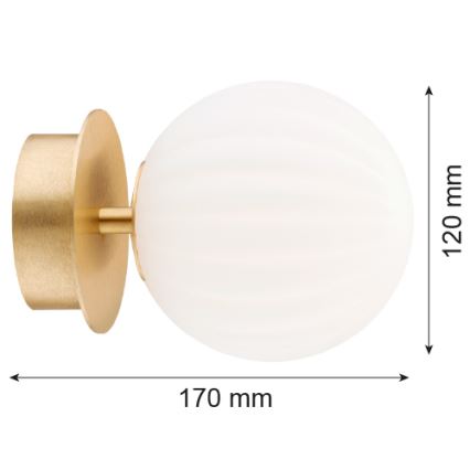 Argon 8504 - Applique murale PALOMA 1xE14/7W/230V doré/blanc