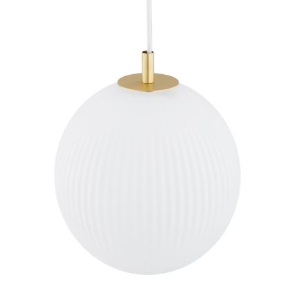 Argon 8507 - Suspension filaire PALOMA 1xE27/15W/230V d. 25 cm doré/blanc