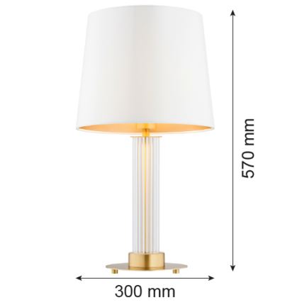 Argon 8540 - Lampe de table HAMPTON 1xE27/15W/230V 57 cm blanc