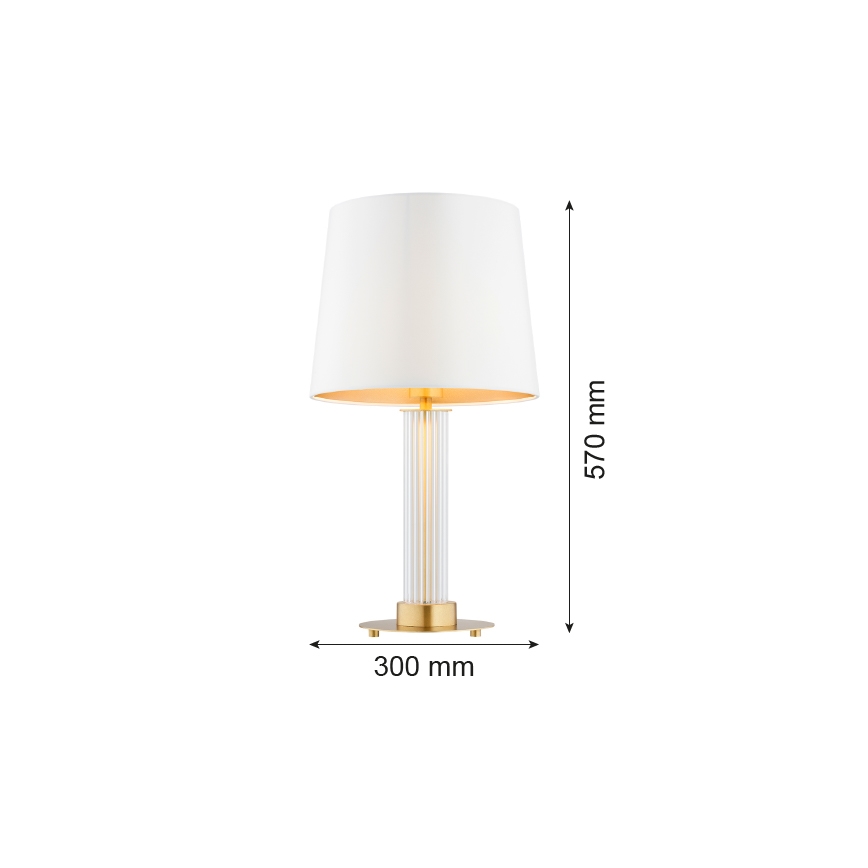 Argon 8540 - Lampe de table HAMPTON 1xE27/15W/230V 57 cm blanc