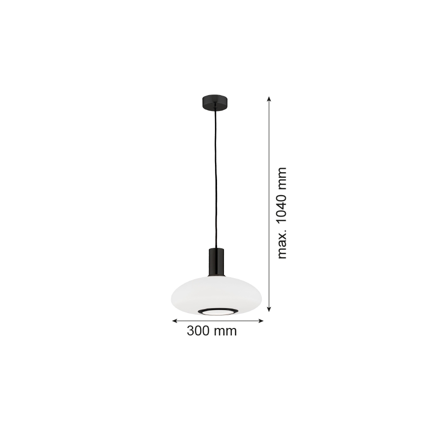 Argon 8565 - Suspension filaire SAGUNTO PLUS 1xE27/15W/230V d. 30 cm noir