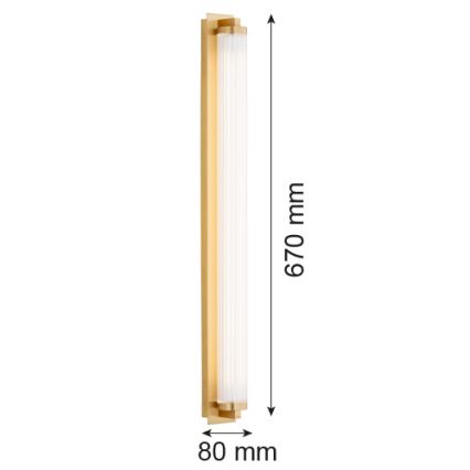 Argon 8622 - Applique murale HAMPTON LED/34W/230V 3000K laiton