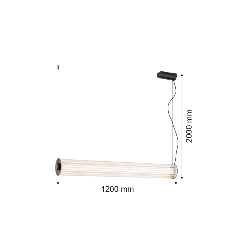 Argon 8625 - Suspension filaire HAMPTON LED/90W/230V 3000K 120 cm noir