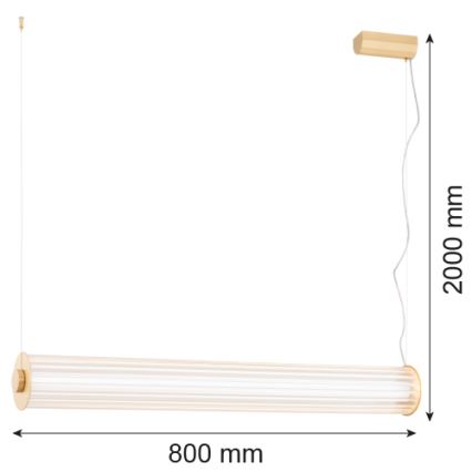 Argon 8627 - Suspension filaire HAMPTON LED/60W/230V 3000K 80 cm laiton