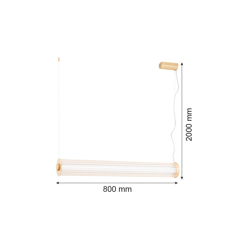 Argon 8627 - Suspension filaire HAMPTON LED/60W/230V 3000K 80 cm laiton