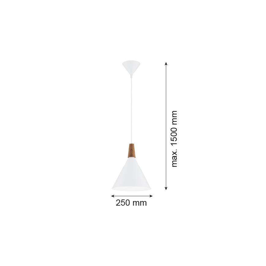 Argon 8630 - Suspension filaire KEGEL 1xE27/15W/230V blanc