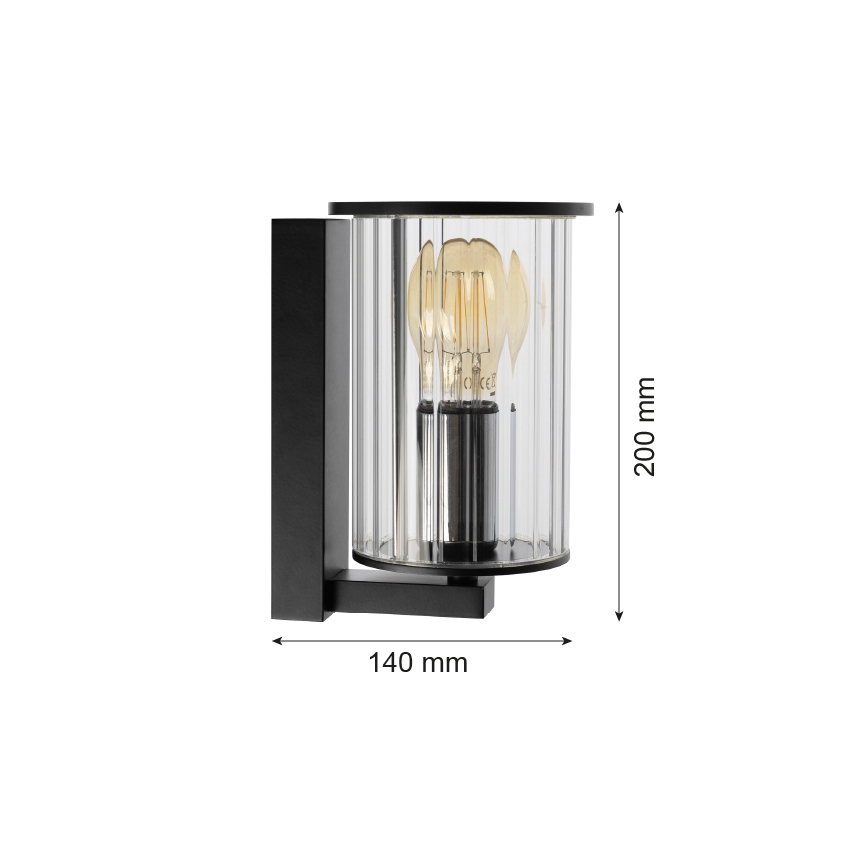 Argon 8748 - Applique murale extérieure NORFOLK 1xE27/15W/230V IP44 noir