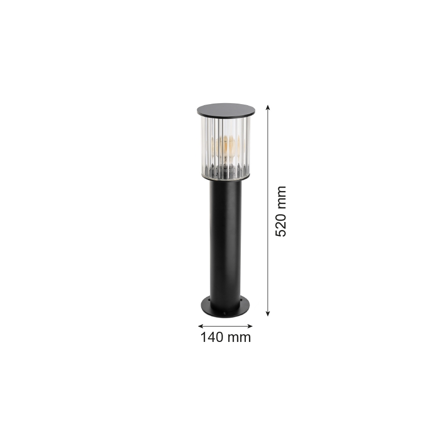 Argon 8749 - Lampe extérieur NORFOLK 1xE27/15W/230V IP44 52cm noir