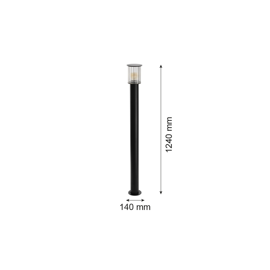 Argon 8750 - Lampe extérieur NORFOLK 1xE27/15W/230V IP44 124cm noir