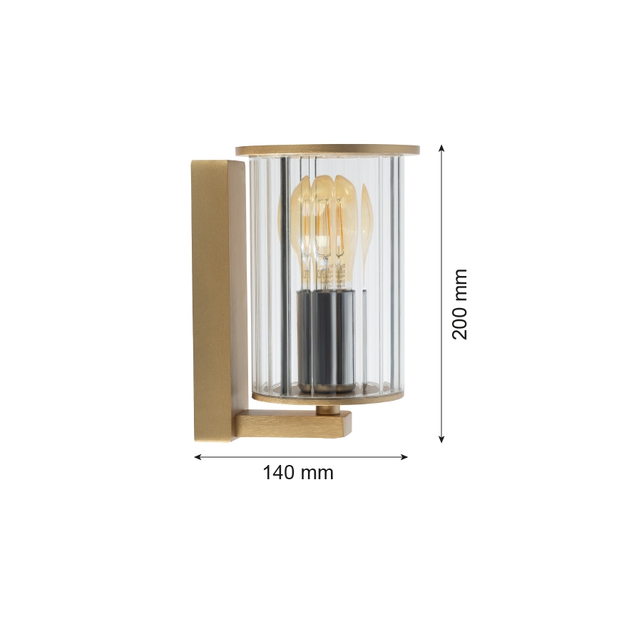 Argon 8752 - Applique murale extérieure NORFOLK 1xE27/15W/230V IP44 doré