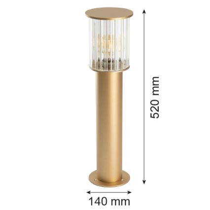 Argon 8753 - Lampe extérieur NORFOLK 1xE27/15W/230V IP44 52cm doré